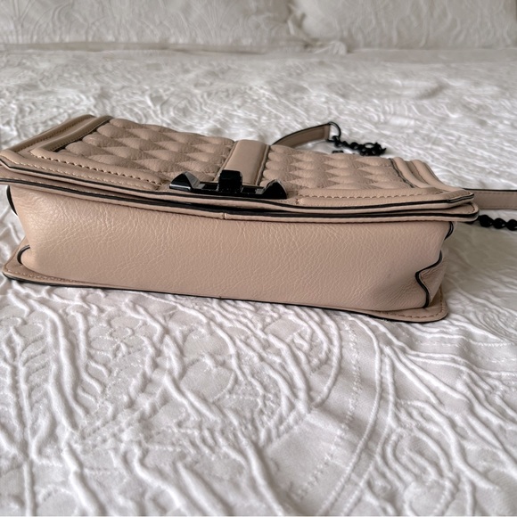 Rebecca Minkoff Taupe Leather with Black trim shoulder bag. - Picture 2 of 10